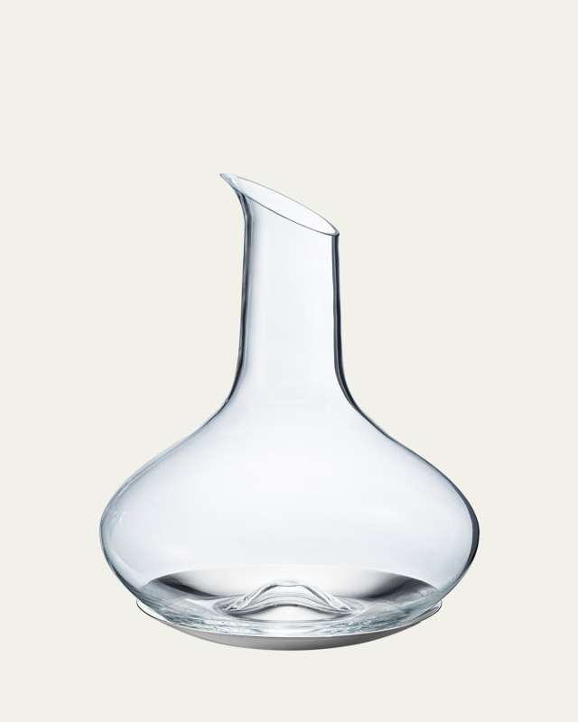 Sky Wine Carafe Glass w/ Stainless Steel Coaster